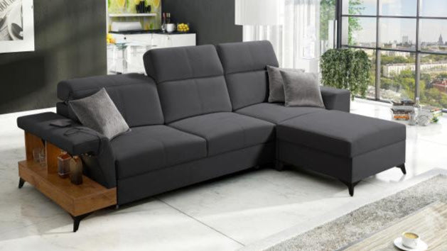 Grey Corner Sofa Bravo