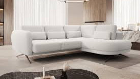 White Corner sofa Ilusio
