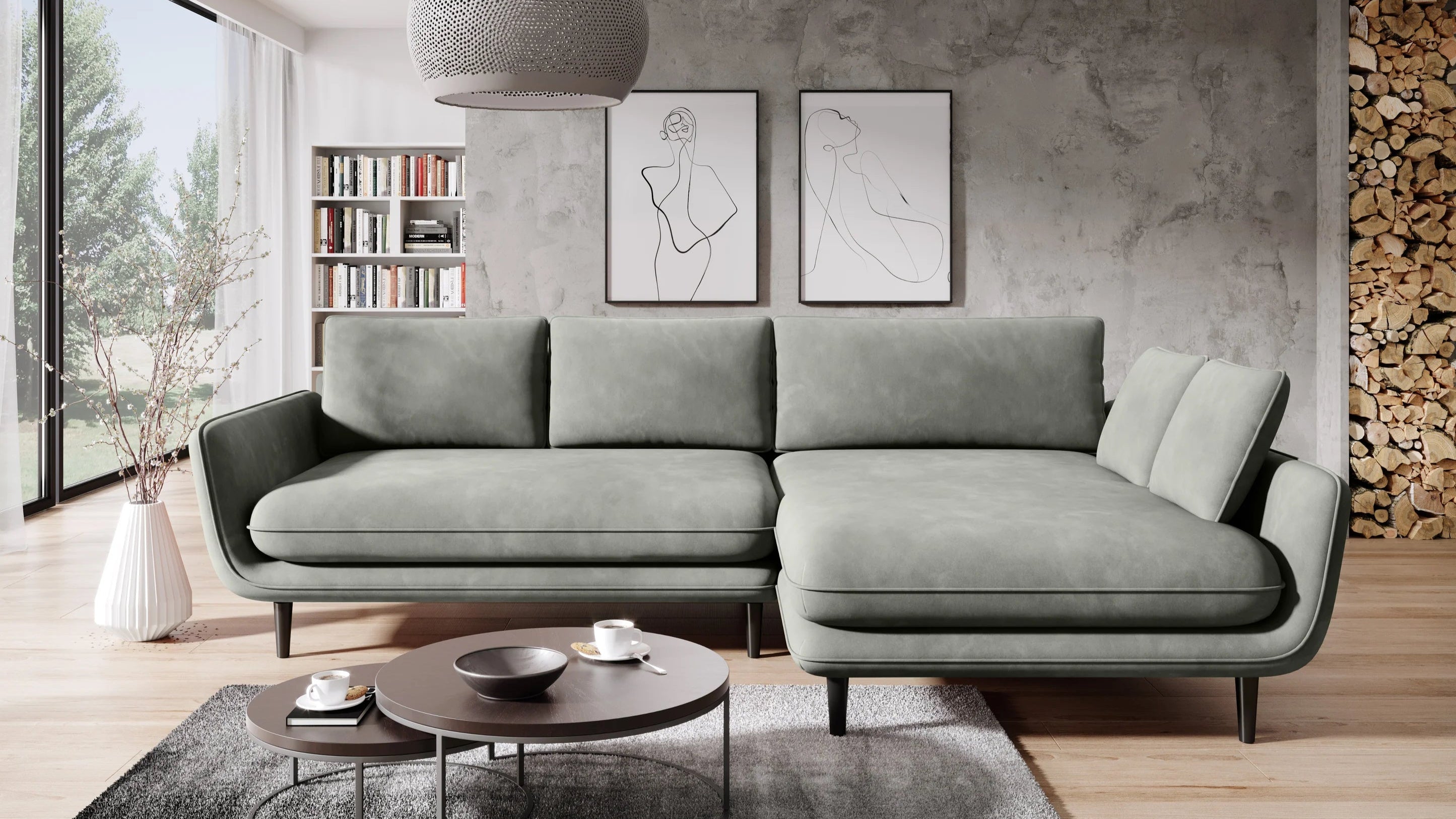 Gray Corner Sofa Solano