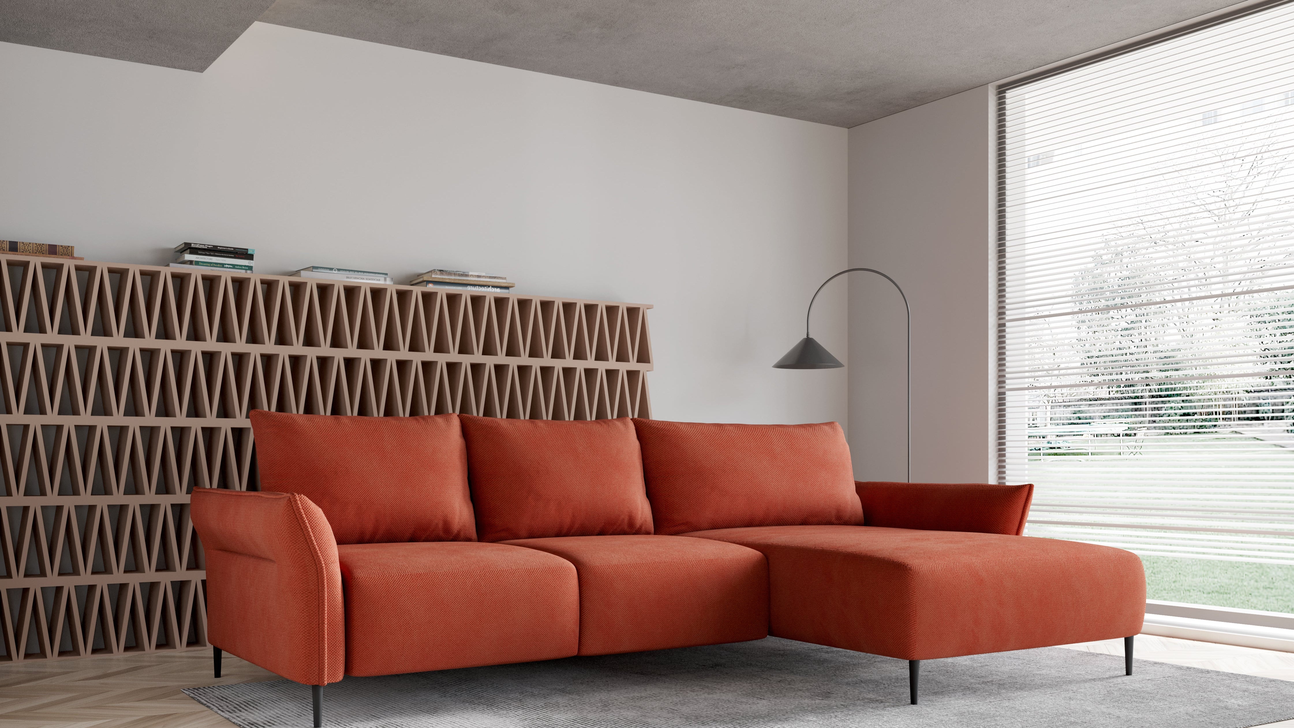 LUIS RED CORNER SOFA BED