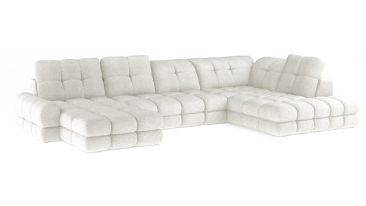 U Shape Corner Sofa Tollo  XL White
