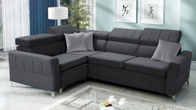 VELVET CORNER SOFA BARON