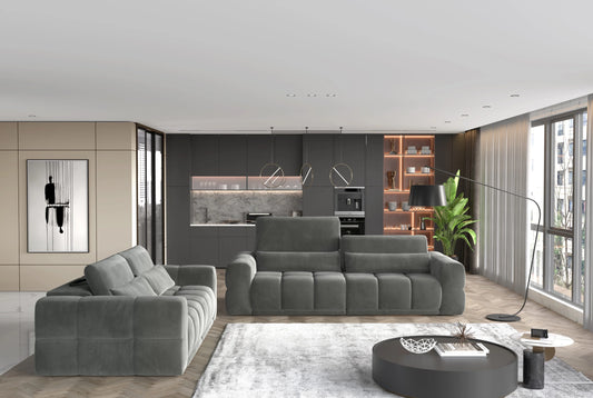 LAGOS 2 - LARGE 3 SEATER SOFA WITH ELECTRIC SEAT ADJUSTMENT