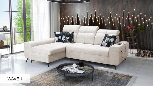 Golden cream L-Shape Sofa