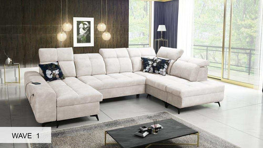 Glow VI Beige U Shaped Corner Sofa