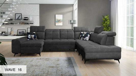 Glow X Large Brown Double Ended Corner Sofa