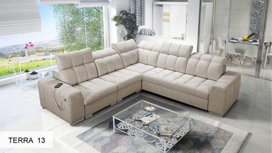 Pagana III corner sofa bed, double corner