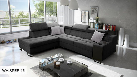 Ample VII corner sofa, dark grey colour