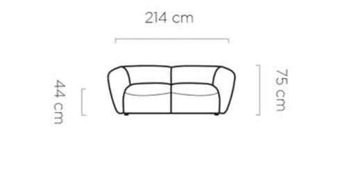 CANDELO S 80 3 SEATER MODULAR SOFA DIMENSION IMAGE