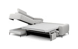 GANDI 140 - Corner Sofa Bed with Storage and Mattress 140x200cm image of unfolded bed 