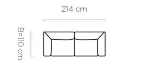 CANDELO S 80 MODULAR SOFA DIMENSION IMAGE