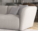 CANDELO L 80 BEIGE MODULAR CORNER SOFA FABRIC CLOSEUP IMAGE