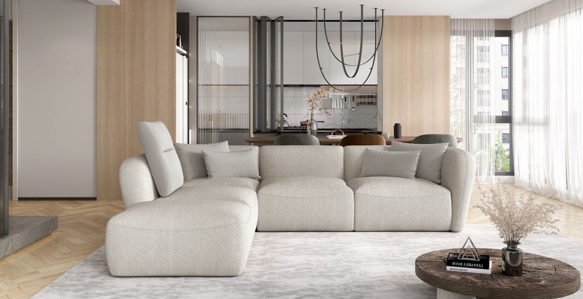 CANDELO L 80 BEIGE MODULAR CORNER SOFA