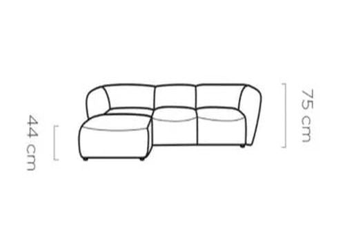 CANDELO S 70 Small Modular Chaise Sofa