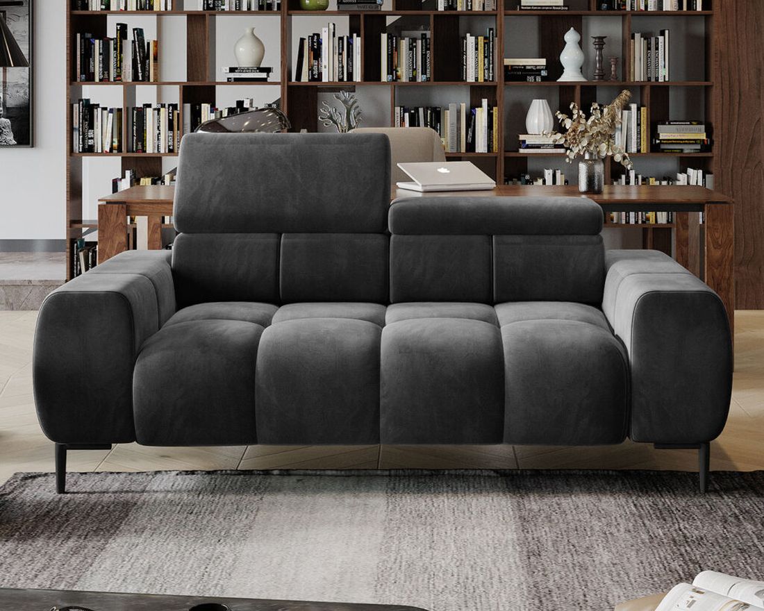 PLAZA S3 3 SEATER GREY SOFA