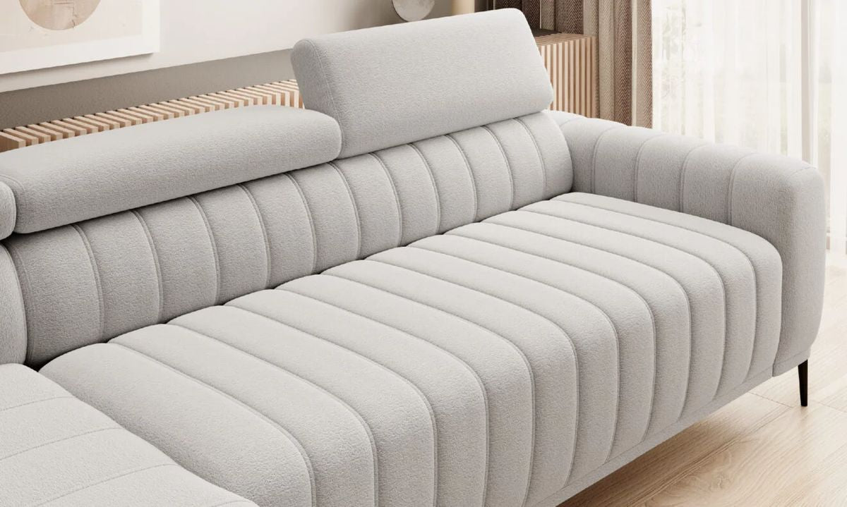 GANDI 160 - Grey Corner Sofa Bed with Mattress 160x200cm