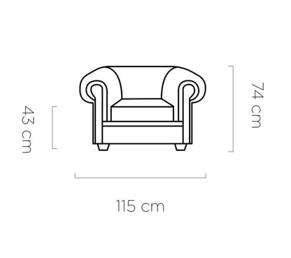 MANCHESTER 1 CHESTERFIELD ARMCHAIR NATURAL LEATHER