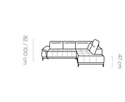 CALVARO CORNER SOFA WITH ELECTRIC SEAT ADJUSTMENT