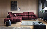 PLAZA L Brown Corner Sofa with Electrically Extendable Seat