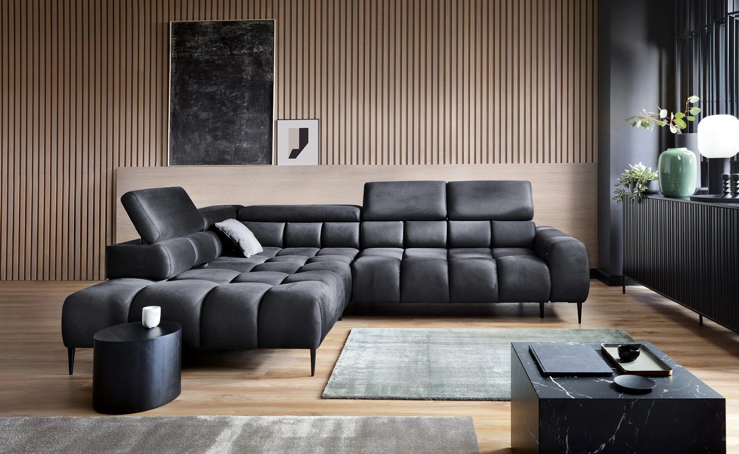 PLAZA L Best Corner Sofa with Electrically Extendable Seat