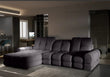 TOLLO S Left Hand Facing Power Chaise Corner Sofa Storage with Motorised Seat Extension Grey  Velvet Soft