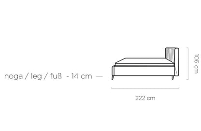 Calypso Bed | Custom Height Adjustment or Storage Option