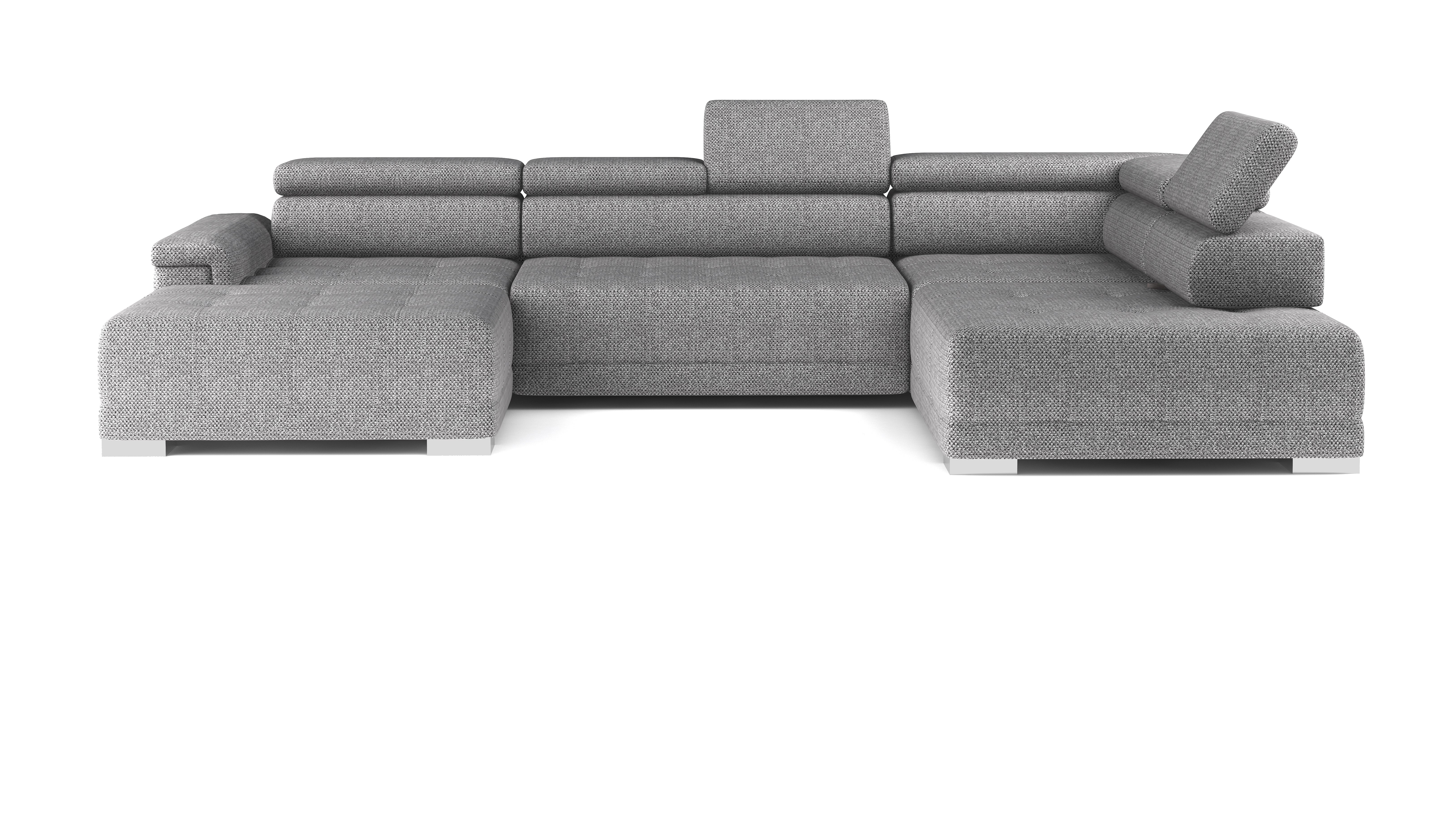 CAMPO XL GREY FABRIC U SHAPE SOFA