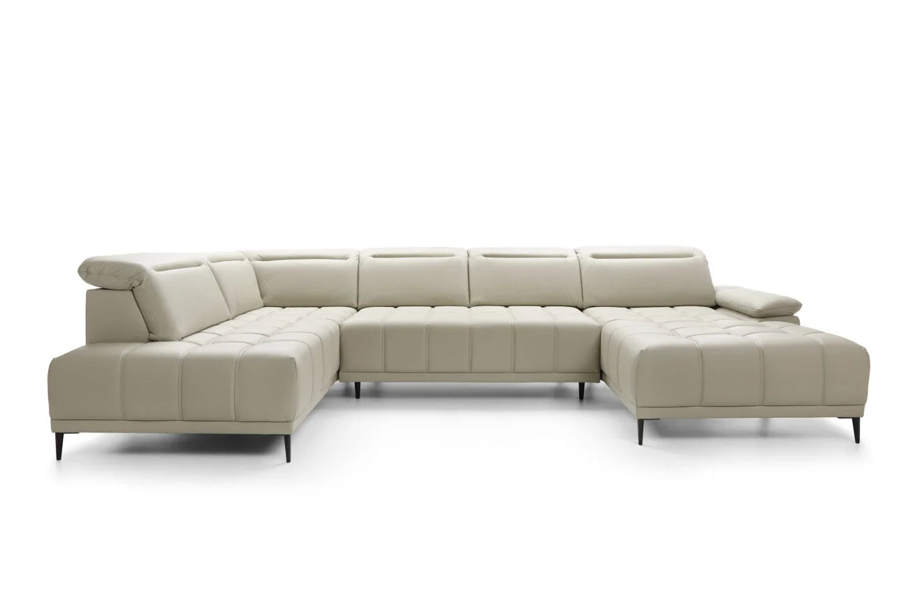 FOCUS XL LARGE LEATHER CORNER SOFA