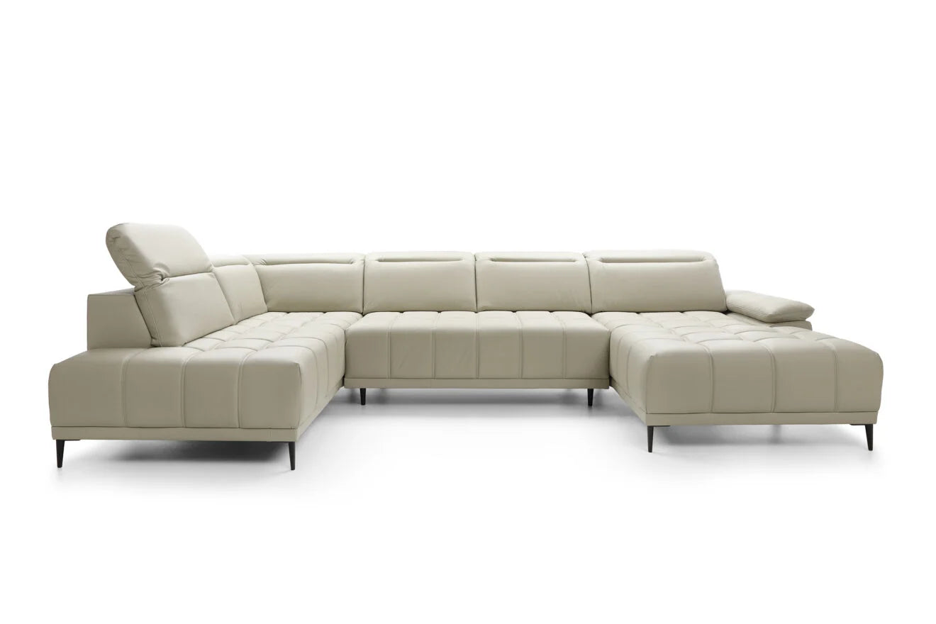 FOCUS XL LARGE LEATHER CORNER SOFA