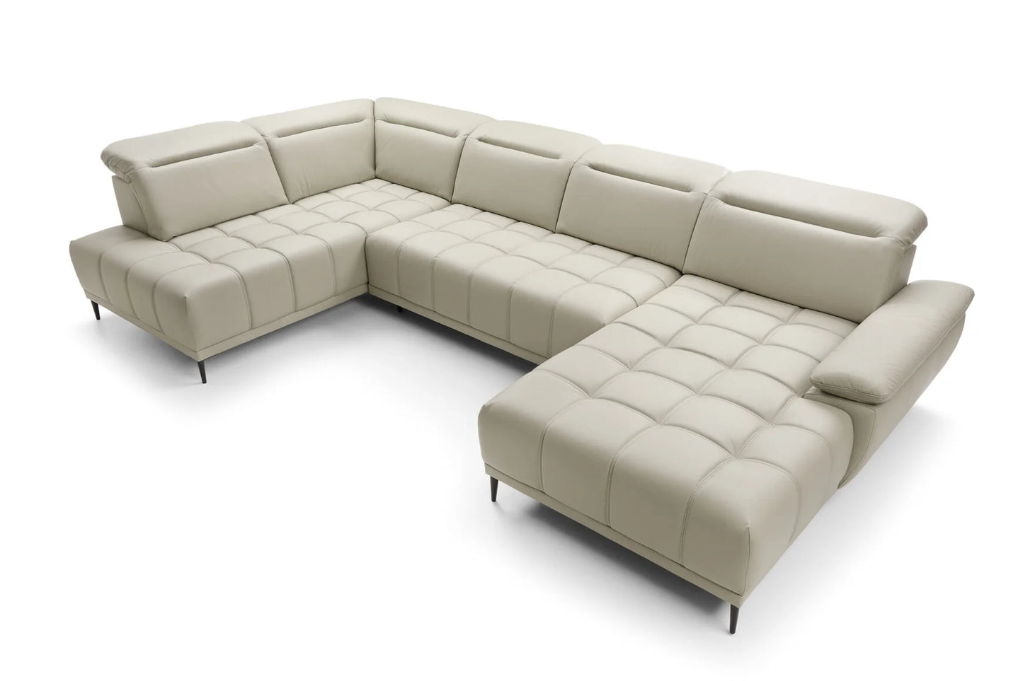 FOCUS XL LARGE LEATHER CORNER SOFA