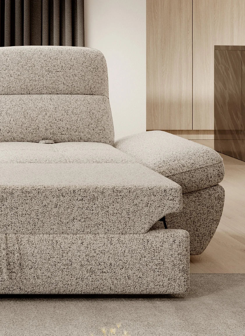 Side image of Galiano S - Corner Sofa Bed with Ottoman Storage