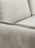 GLOSSY GREY SOFA BED WITH STORAGE FABRIC CLOSE IMAGE