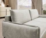 GLOSSY 3 SEATER SOFA BED WITH STORAGE