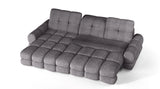GREY TOLLO S Left Hand Facing Power Chaise Corner Sofa Storage with Motorised Seat Extension 