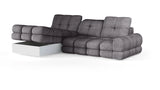 GREY TOLLO S Left Hand Facing Power Chaise Corner Sofa Storage with Motorised Seat Extension IMAGE