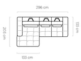 LAGOS S CORNER SOFA BED AND STORAGE WITH ELECTRIC SEAT ADJUSTMENT