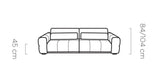 LAGOS 2 - LARGE SOFA WITH ELECTRIC SEAT ADJUSTMENT DIMENSION IMAGE 2