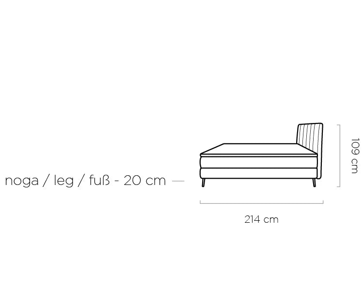 Sydney Bed with Dual Comfort - Mini Bonell & Pocket Mattress Combination