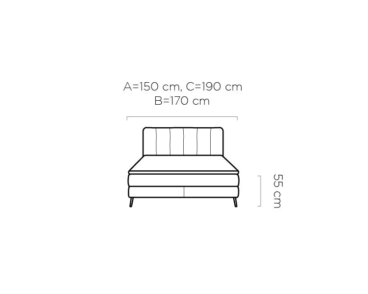 Sydney Bed with Dual Comfort - Mini Bonell & Pocket Mattress Combination