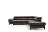 MOCCA L LEATHER L SHAPE SOFA WITH SLEEP FUNCTION AND STORAGE 