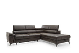 MOCCA L REAL LEATHER CORNER SOFA WITH SLEEP FUNCTION AND STORAGE