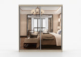 MULTI II - Wardrobe with 2 Sliding Doors Sonoma Oak with Mirror 203 cm x 218 cm