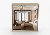 MULTI II Sonoma Oak with Mirror - Wardrobe with Sliding Doors 203 cm x 218 cm front image