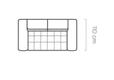 PALLADIO SOFA S3E 3 SEATER SOFA WITH ELECTRIC SEAT ADJUSTMENT DIMENSION IMAGE