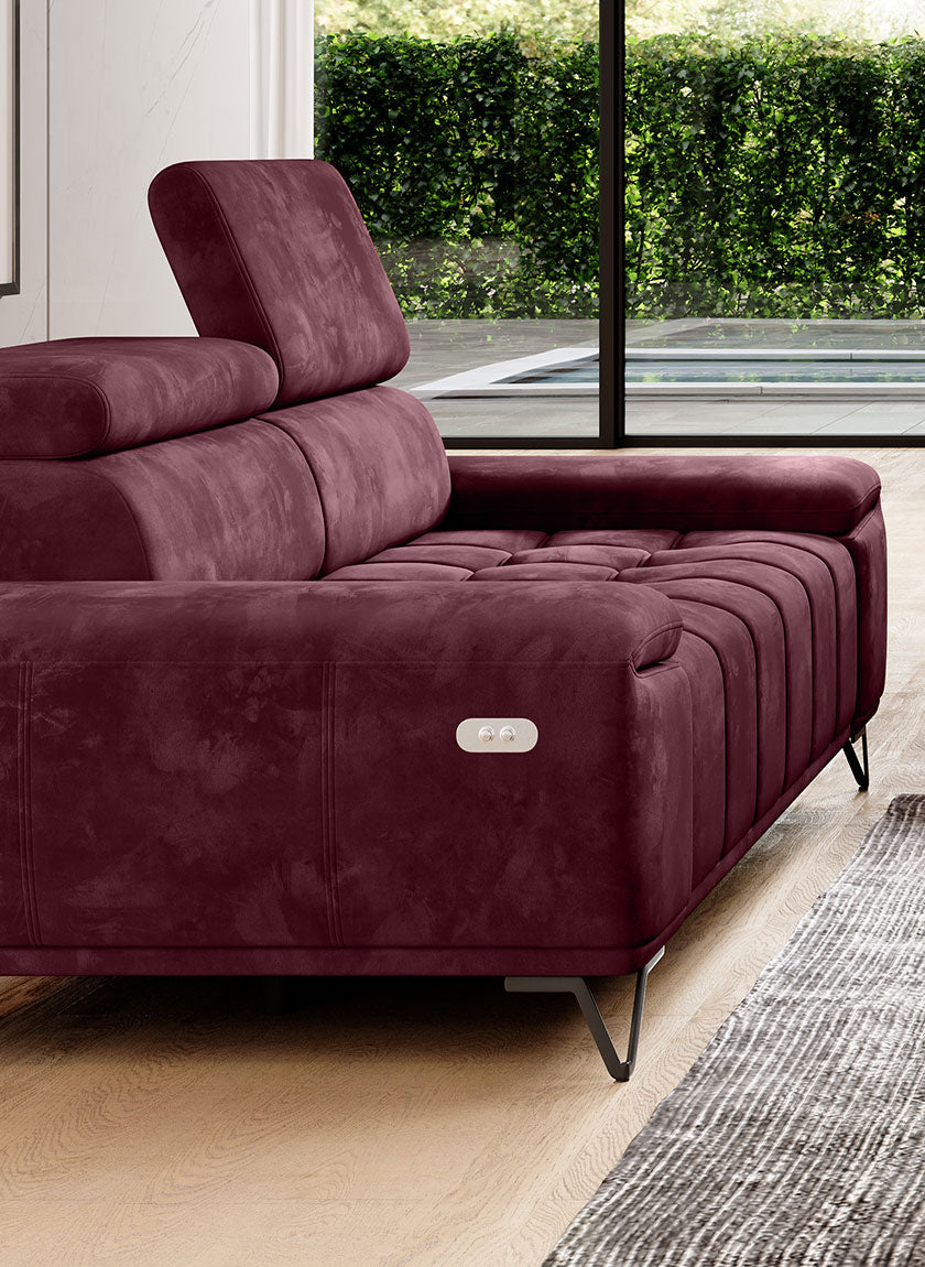 PALLADIO SOFA S3E 3 SEATER SOFA WITH ELECTRIC SEAT ADJUSTMENT SIDE IMAGE