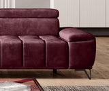 PALLADIO SOFA S3E FABRIC VELVET 3 SEATER SOFA WITH ELECTRIC SEAT ADJUSTMENT