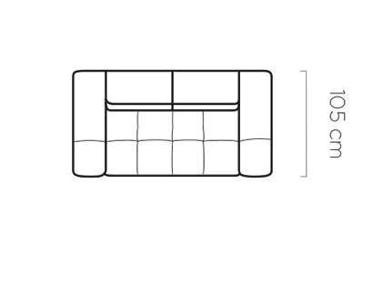 PLAZA S3 3 SEATER SOFA DIMENSION IMAGE
