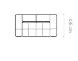PLAZA SOFA 2E 2 SEATER LEATHER SOFA WITH ELECTRIC SEAT ADJUSTMENT DIMENSION IMAGE