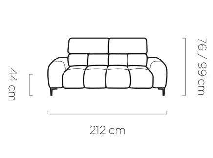 PLAZA S3 3 SEATER SOFA DIMENSION IMAGE 2