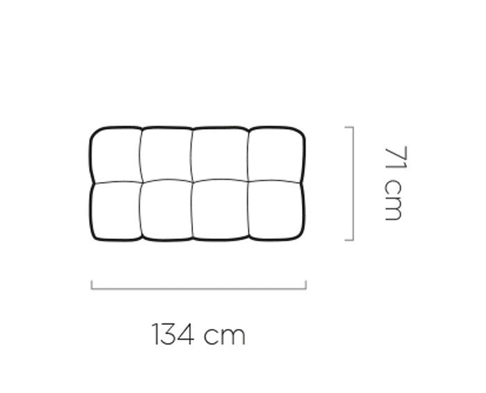 Plaza XL - Footstool dimension image 2
